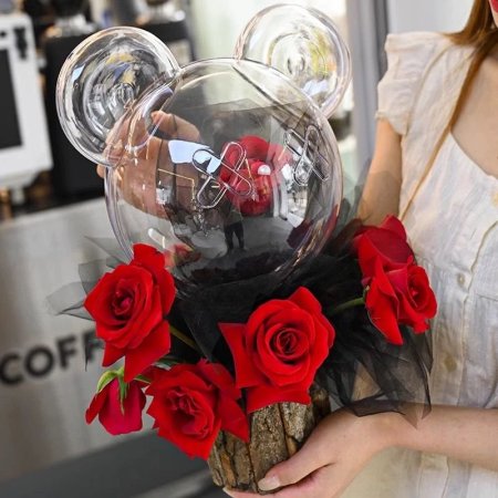 طابة شفاف تنسيق ورد ميكي ماووس